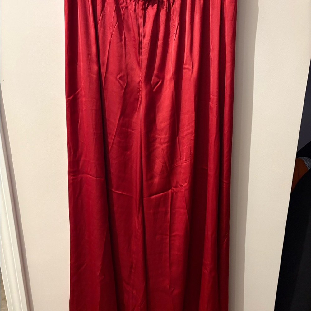 Auden red satin sleep pants - Picture 2 of 5
